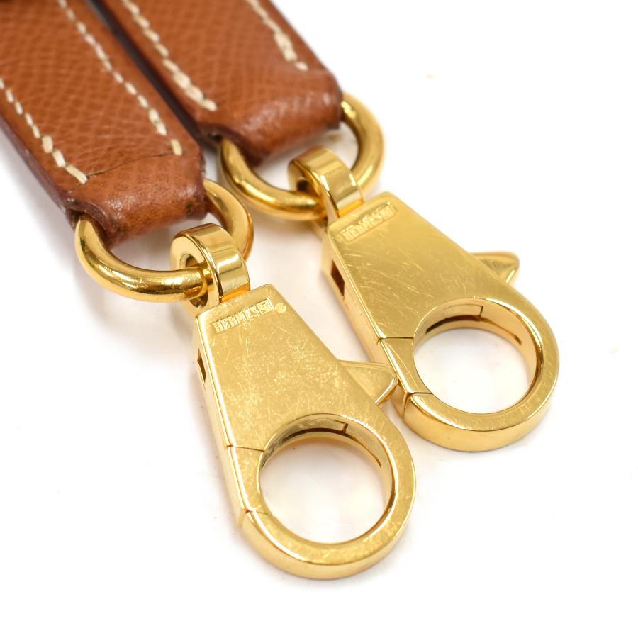 HERMES（エルメス） ショルダーストラップ レザー ブラウン系 ゴールド