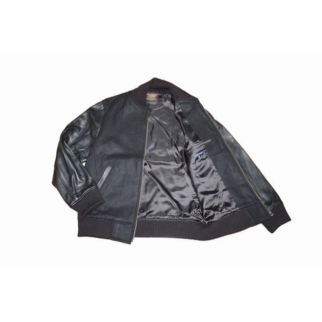 NICOLE（ニコル） × スクーカム 袖革 スタジャン 黒 メンズ 冬物