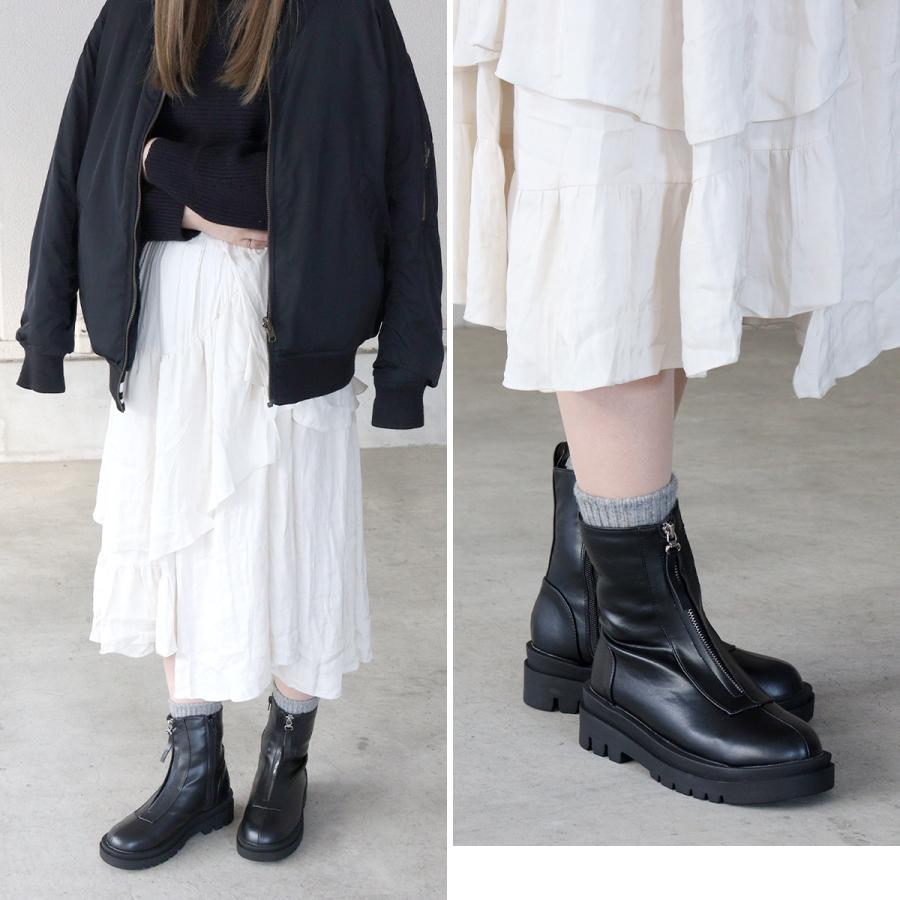 LibertyDoll（リバティードール） ブーツ レディース ショート 厚底 黒