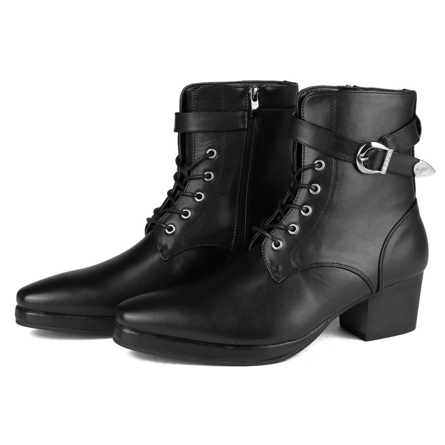 LOVEHUNTER（ラブハンター） ブーツ メンズ ヒール ショート レース