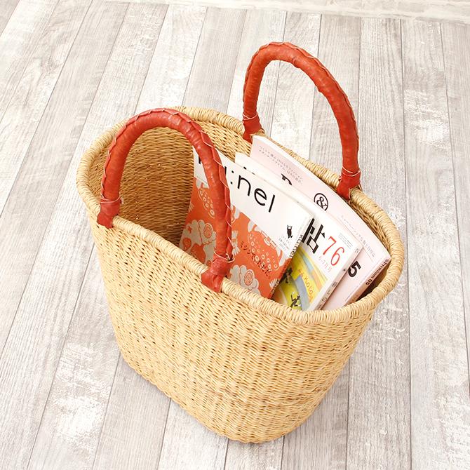 ブルキナバスケット 楕円かごバッグ M / カゴ バッグ バスケット