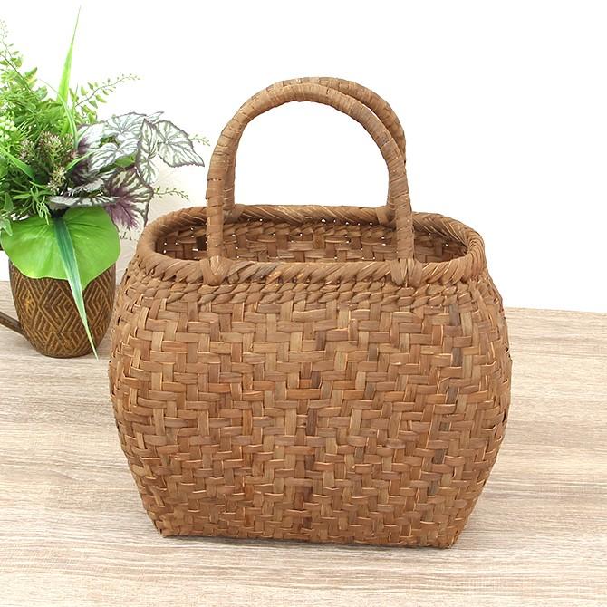 山葡萄 かごバッグ 中 ころんとやさしい籠 網代編み 7日以内返品送料