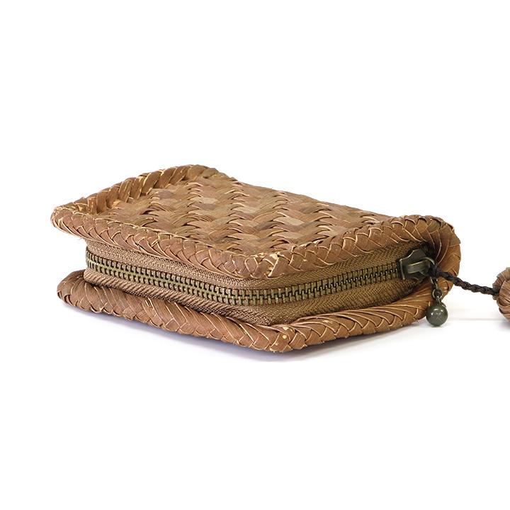 7日間返品送料無料☆1年間無償修理対応】山葡萄 ミニ財布 網代編み