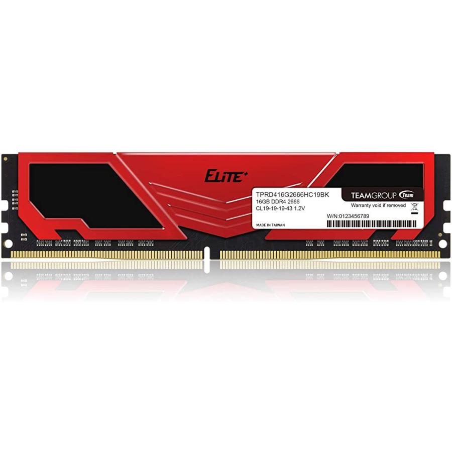 Team DDR4 2666Mhz PC4-21300 16GBx1枚 デスクトップ用メモリ Elite