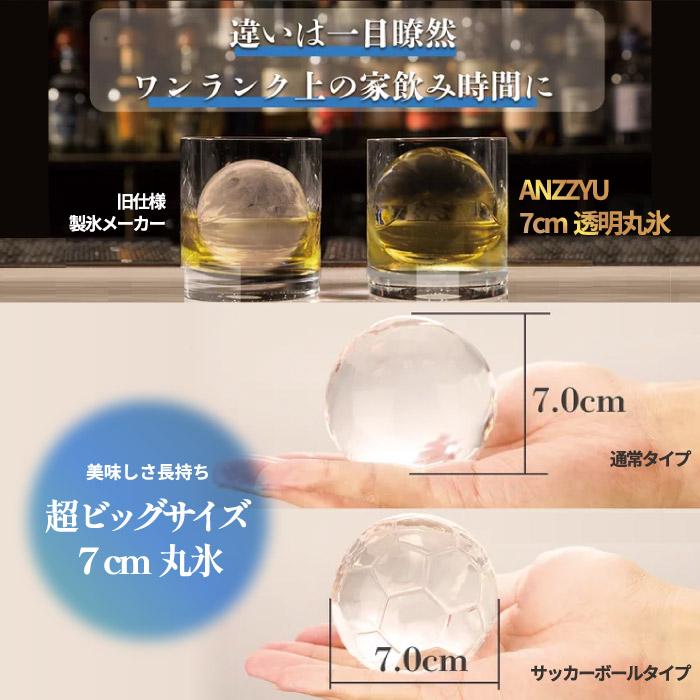 アイスボールメーカー 2個取り ANZZYU 透明氷メーカー 製氷機 製氷器