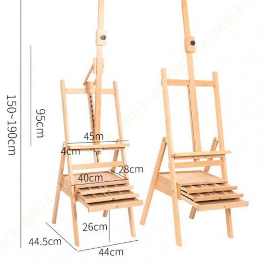 木製 イーゼル 絵画スタンド 高さ調節 角度自由 看板立て 油絵 画材
