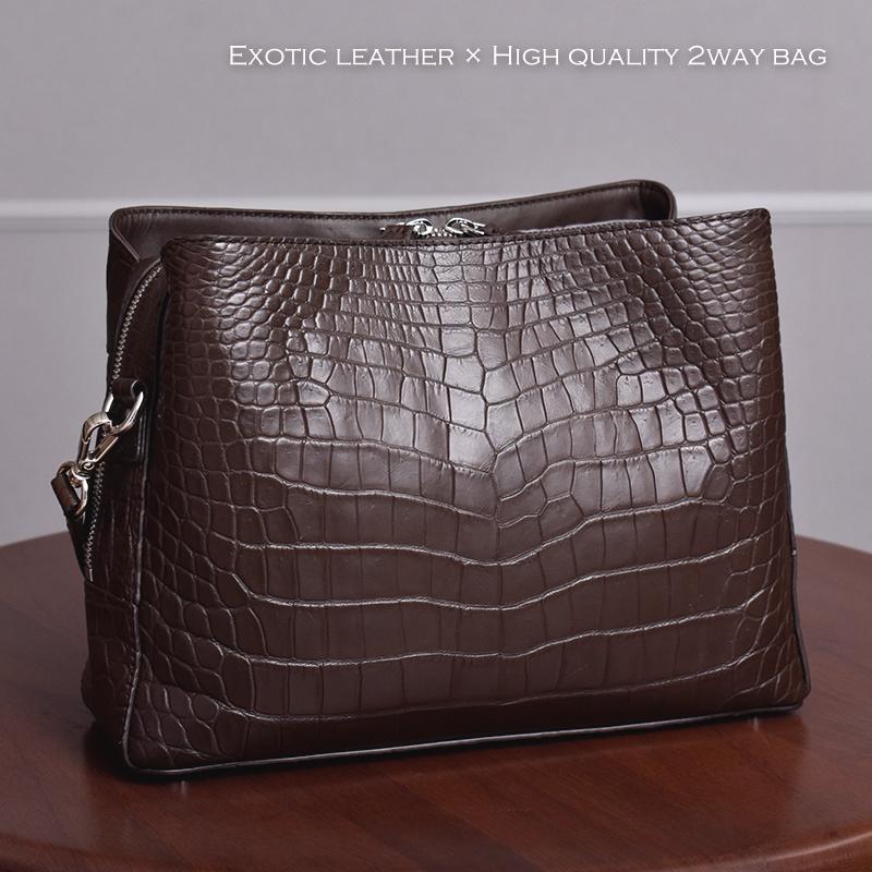 MGSABLE ハンドバッグ クロコダイル レディース ワニ革 鰐革 本物 本革
