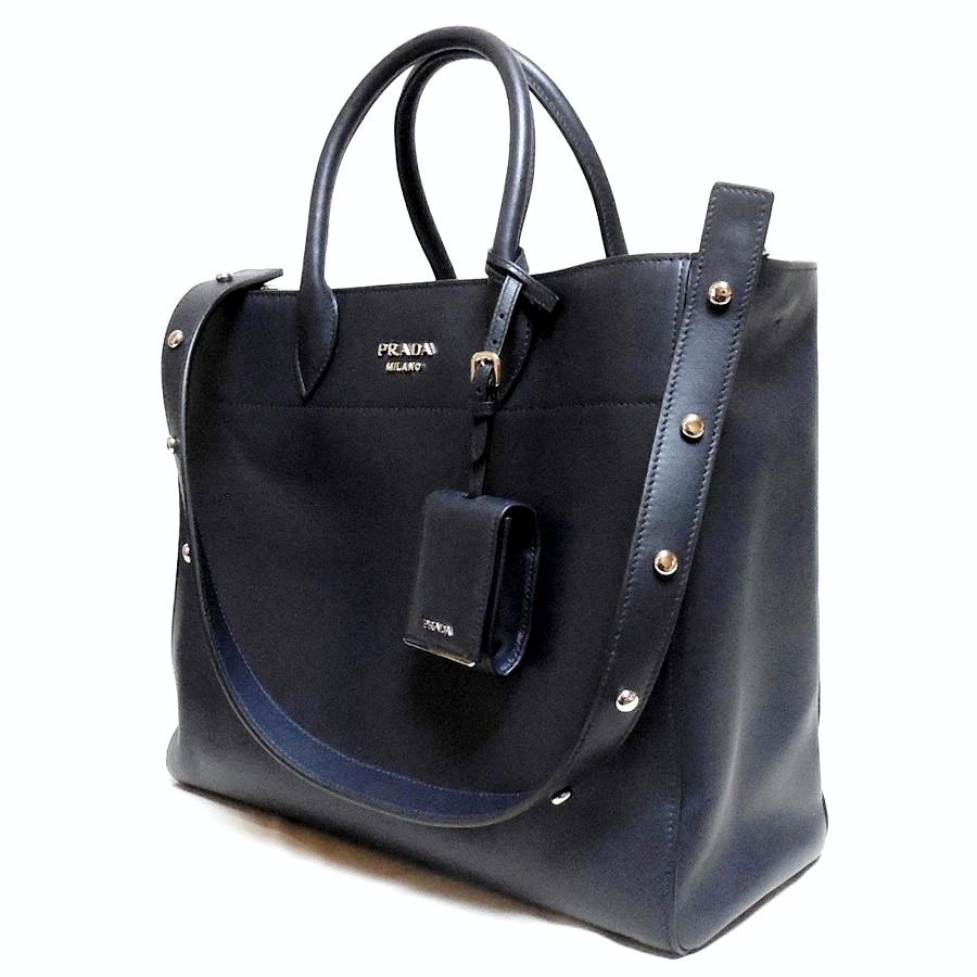 PRADA（プラダ） トートバッグ ネイビーブルー 1BG041 2AIX F0216