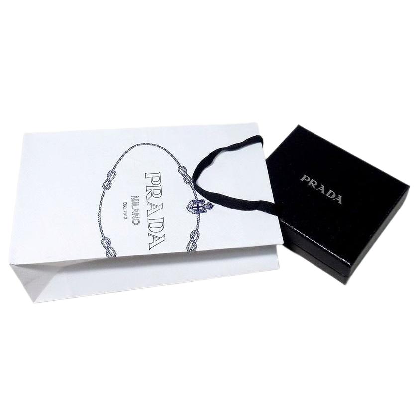 PRADA（プラダ） キーリング トライアングルロゴ ブラック 2PS395 2BA6