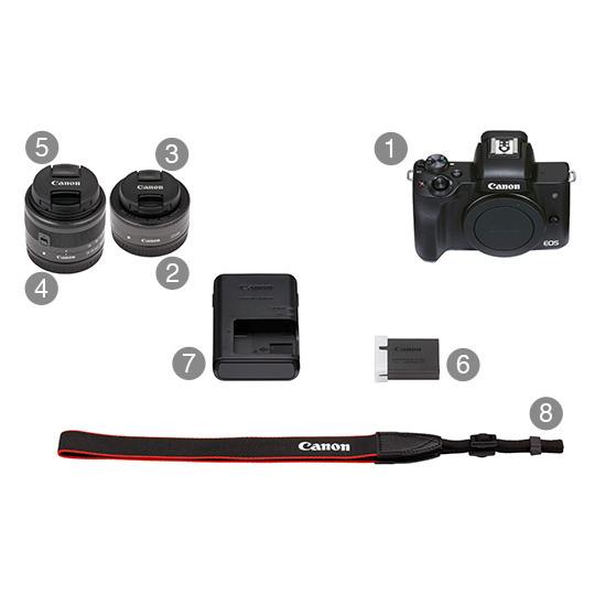 EOS DIGITAL キヤノン Kiss M2・ダブルレンズキット ブラック KissM2