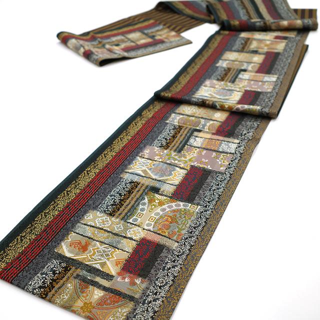 袋帯 京都 西陣 京の名工 染匠 越後屋通博 織美絵 金銀糸 名物裂文様