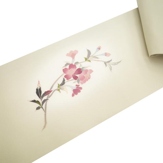 名古屋帯 未使用 正絹 九寸 塩瀬 作家物 才勝精秀 落款有り 京友禅 手