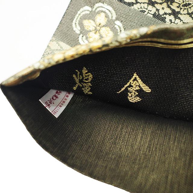 袋帯 フォーマル 未使用 正絹 京都 西陣 煌金 金銀太箔 黒 灰紫 金