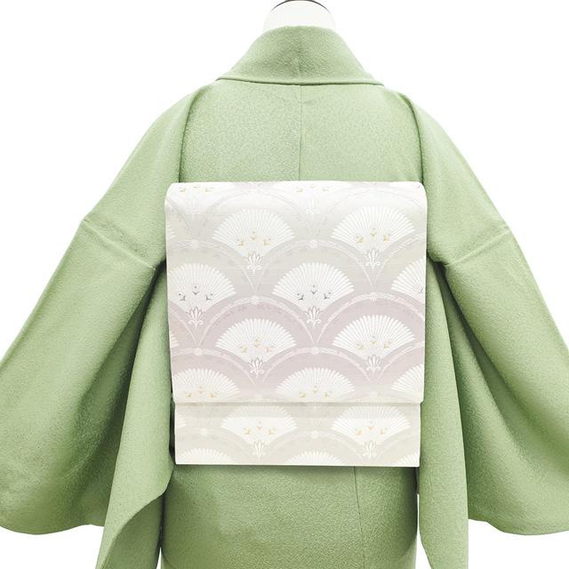 袋帯 フォーマル 未使用 正絹 京都 西陣 プラチナ箔 金糸 パール