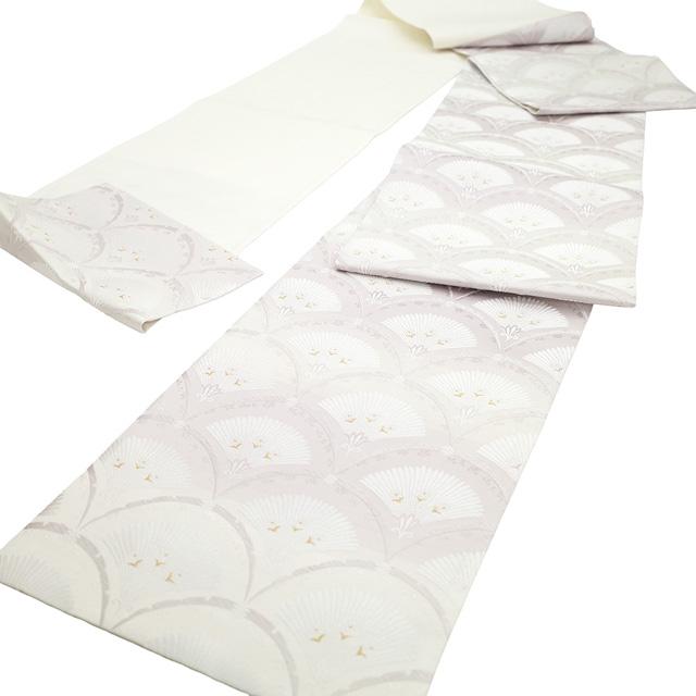 袋帯 フォーマル 未使用 正絹 京都 西陣 プラチナ箔 金糸 パール