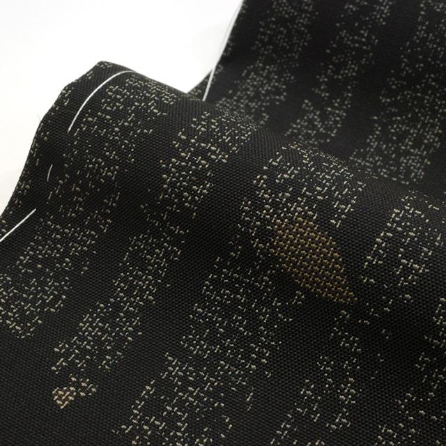 本場大島紬 訪問着 着物 正絹 袷 染大島 黒 縞 桜の花びら カジュアル