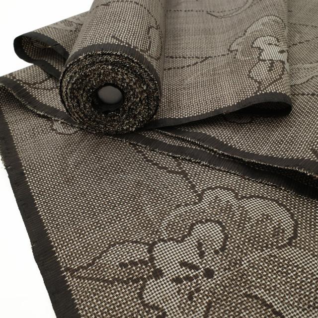 本場奄美大島紬 着物 着尺 反物 未使用 泥染め 7マルキ 一元式 こげ茶