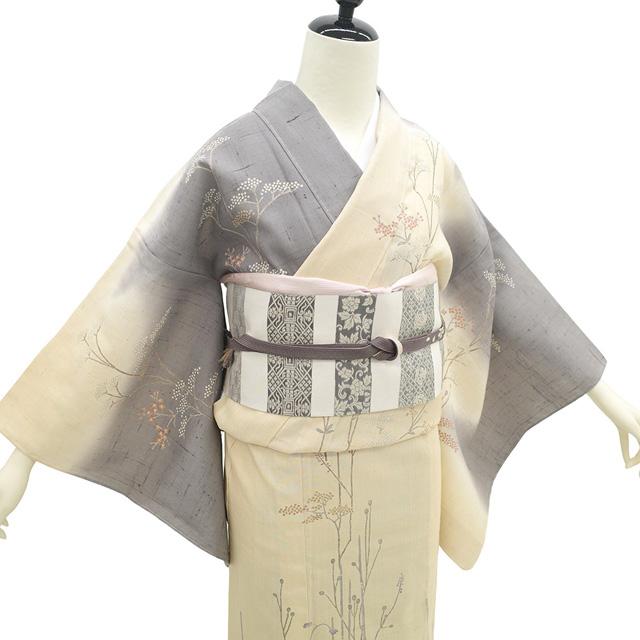 しょうざん 生紬 訪問着 単衣 着物 未使用 正絹 春 秋 京都 カジュアル