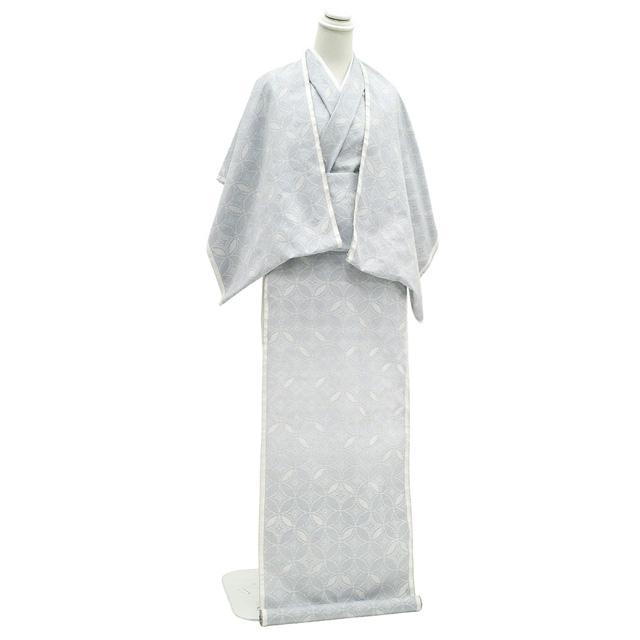 本場大島紬 着物 着尺 反物 正絹 白大島 大島紬 白泥 織絣 横双 白 薄