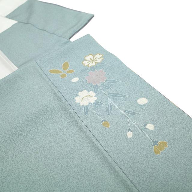 訪問着 着物 正絹 袷 金駒刺繍 金彩 染め分け地 四季の花 春 秋 冬