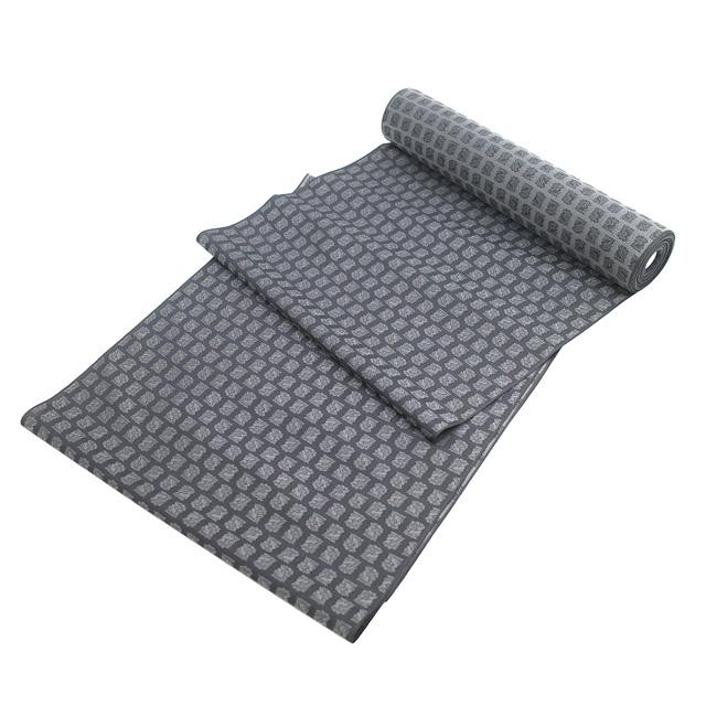 御召 着物 着尺 反物 正絹 京都 西陣 お召 先染め 織り柄 濃グレー