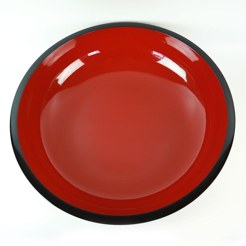 みよし漆器本舗 送料無料 山中塗り 尺6寸 48cm こね鉢 内朱 蕎麦打ち