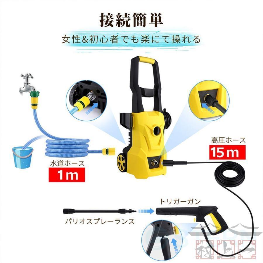 高圧洗浄機 業務用 1500W 12MPa 東西日本兼用 水道直結 自吸両用 高圧