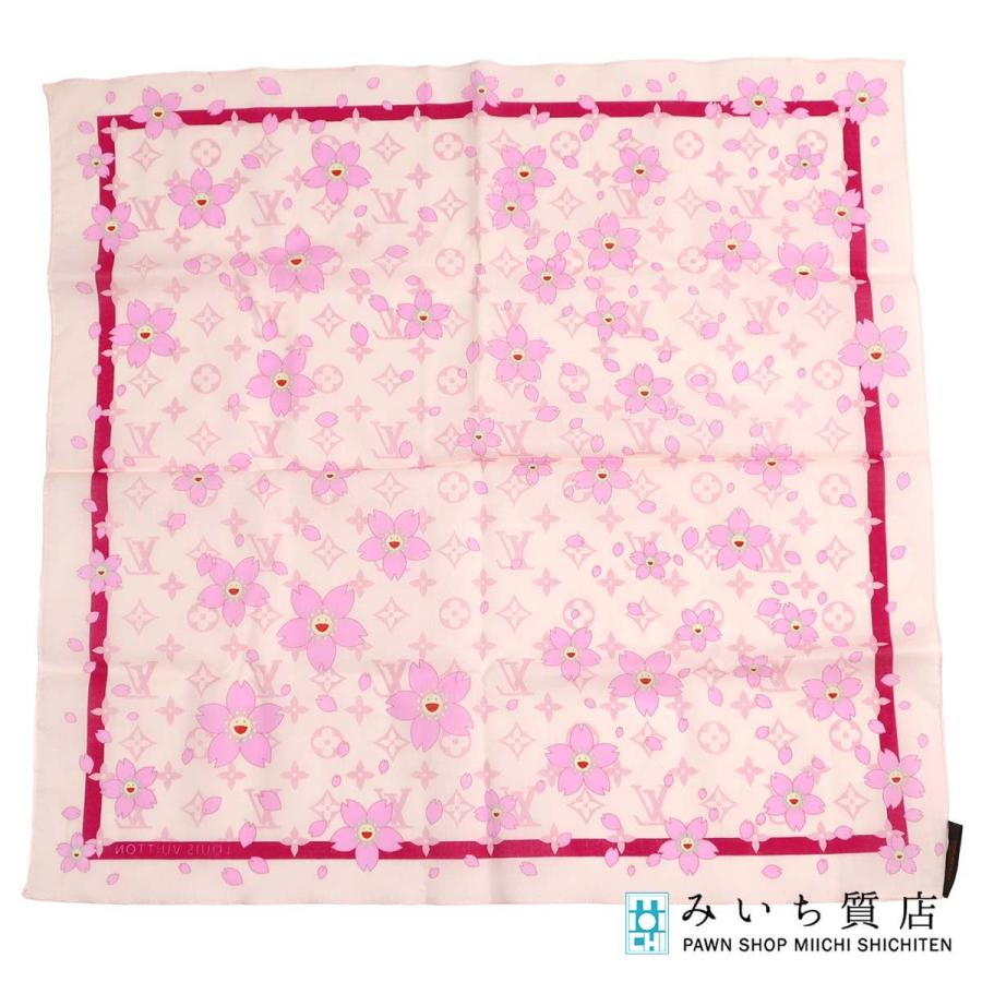 質屋 LOUIS VUITTON ルイヴィトン LV ハンカチ スカーフ M71921 村上隆