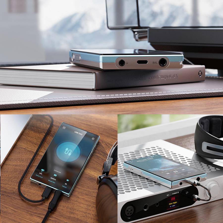 FIIO デジタルオーディオプレーヤー JM21 ブルー (FIO-JM21-L) 《ロゴ