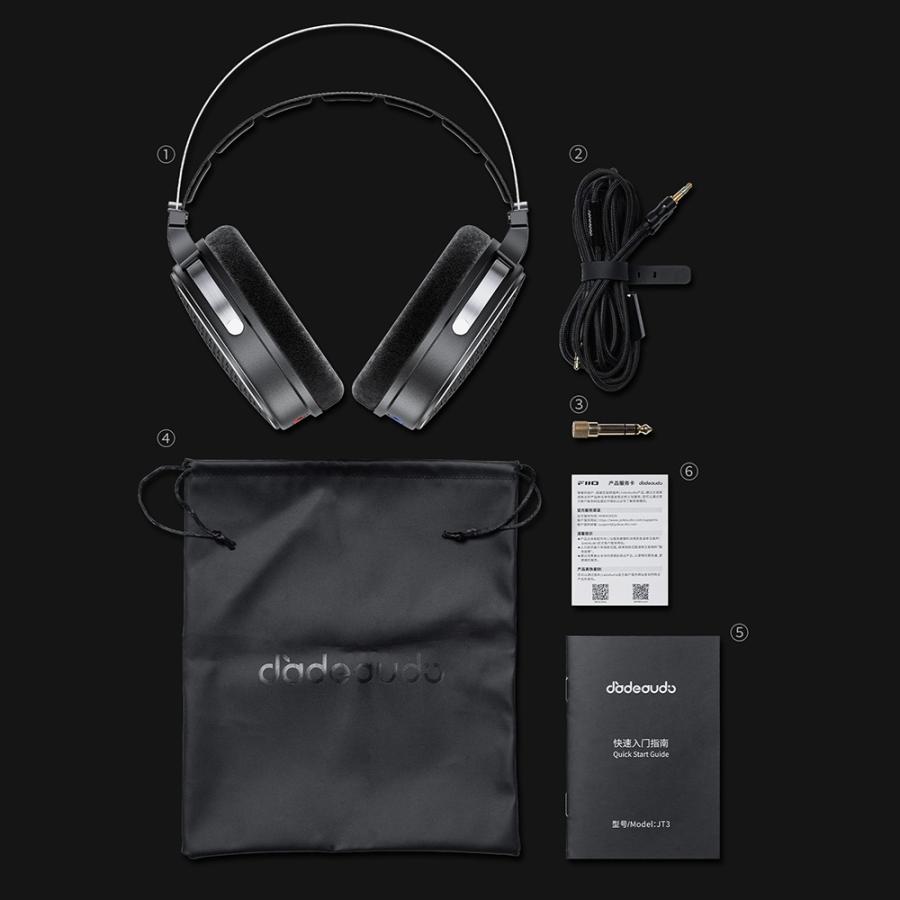 FIIO 開放型 ヘッドホン JT3 シルバー (FIO-JT3-S)《ロゴ入りクロス