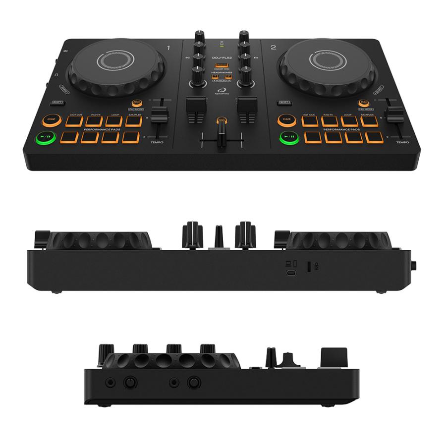 AlphaTheta DJコントローラー DDJ-FLX2 + ヘッドホン HDJ-CUE1 ダスト