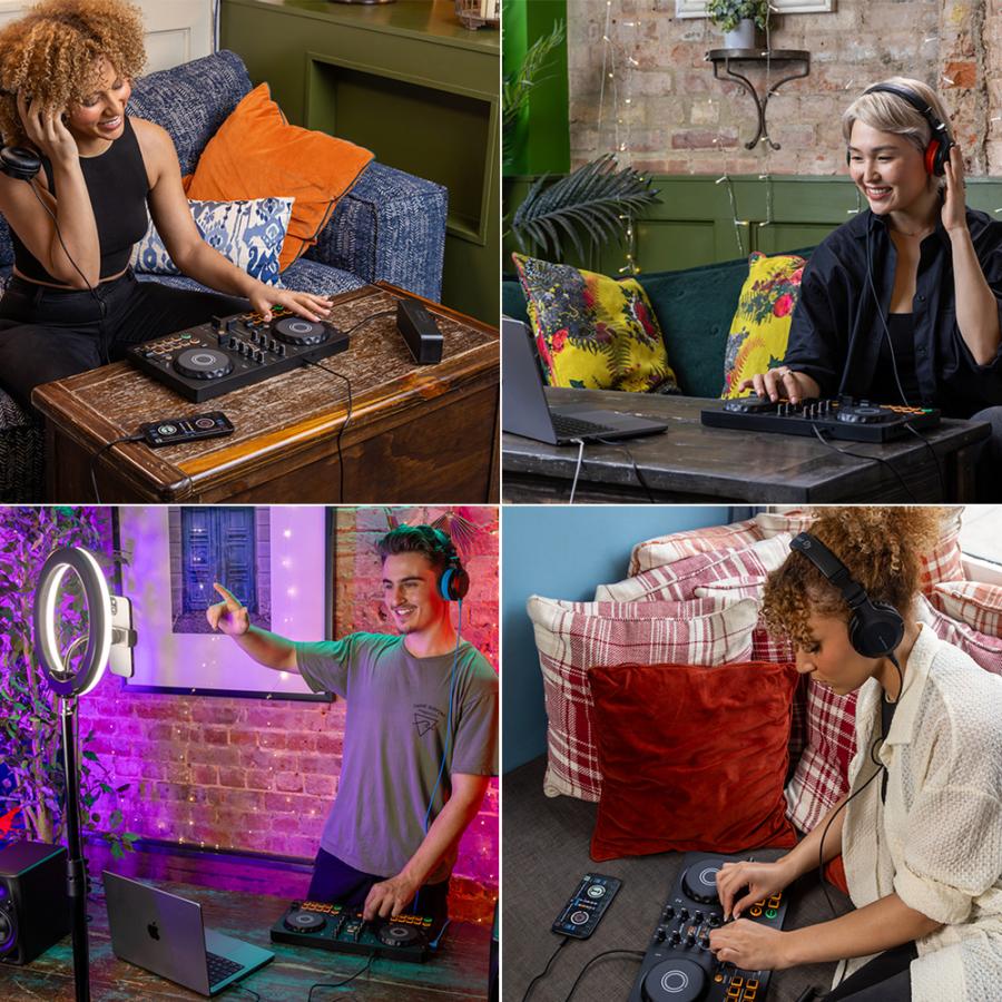 AlphaTheta DJコントローラー DDJ-FLX2 + ヘッドホン HDJ-CUE1