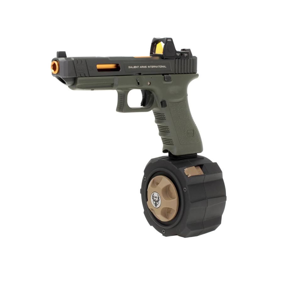 HFC-HD-001B HFC ガスドラムマガジン 145Rds GLOCK用 : MILITARY BASE