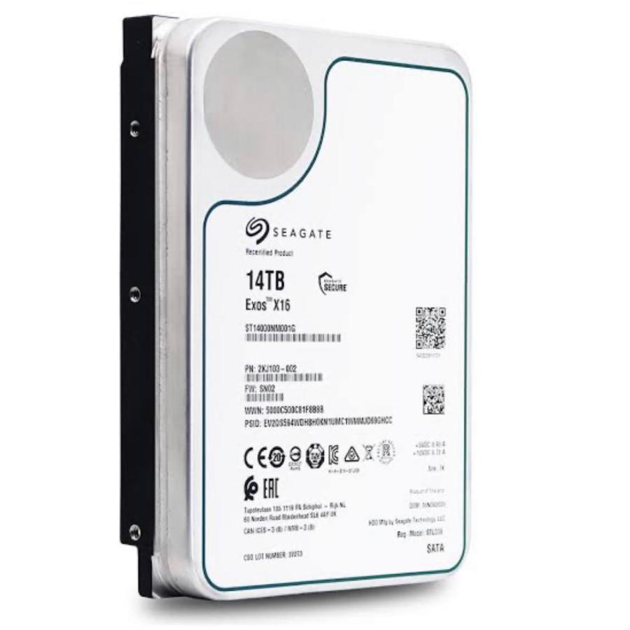 Exos Seagate X16 3.5” 内蔵HDD 14TB SATA600 7200rpm 256MB