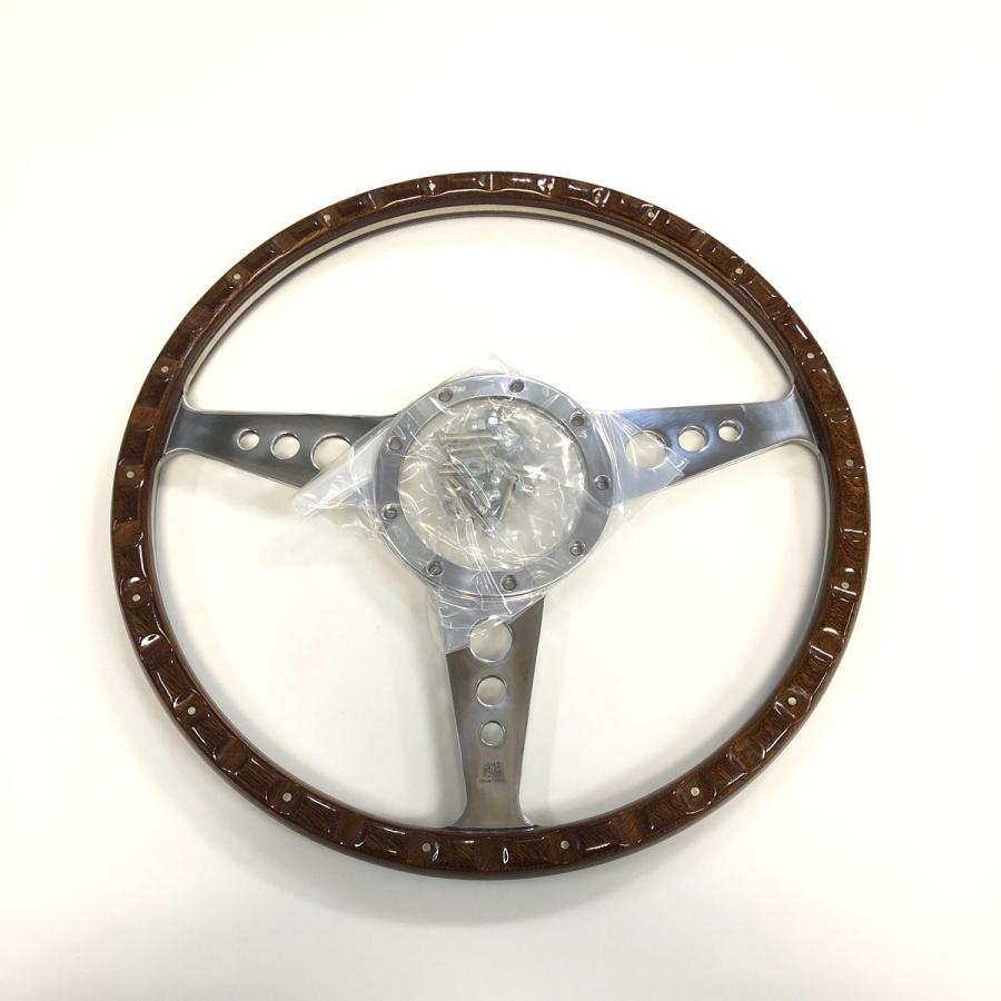 モトリタMK3ウッドステアリング・14インチ フラット : ミニマルヤマ