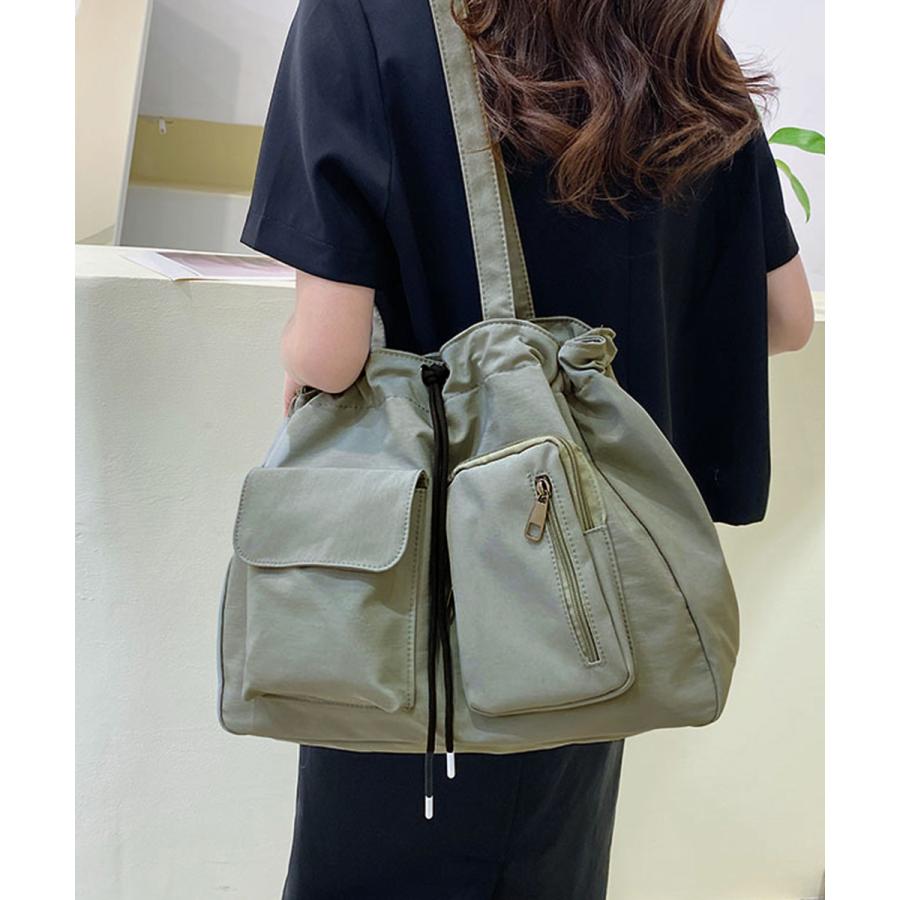 ナイロン巾着バッグ トートバッグ 大容量【ネコポス投函】爆買