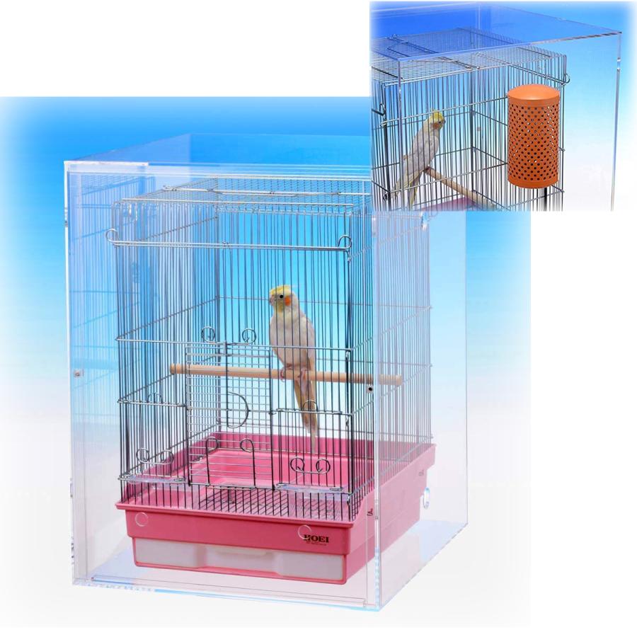 アクリルバードケージ ヒーター外付けタイプ HOEI 915オウム 鳥かご用