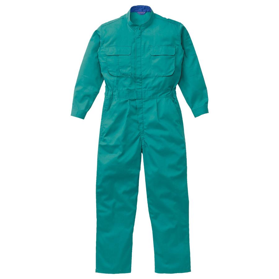 山田辰 作業服 ツナギ服 K50000-016 エメラルドグリーン S〜5L