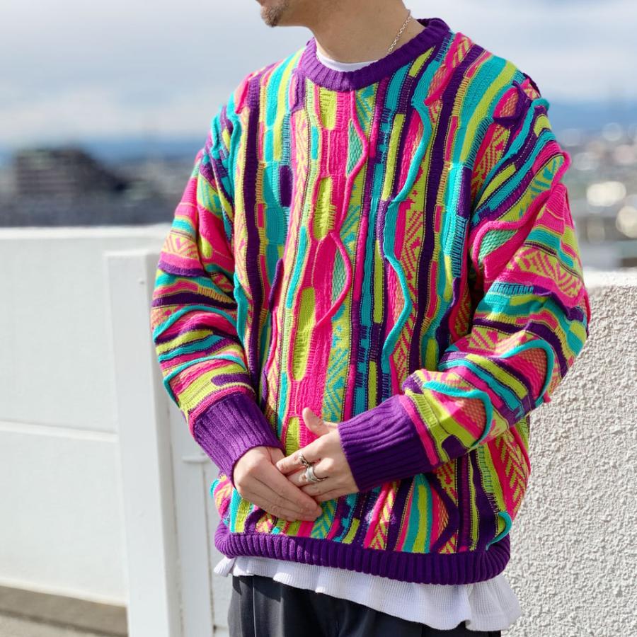 スリフティルック THRIFTY LOOK クルーネックニット セーター 3D