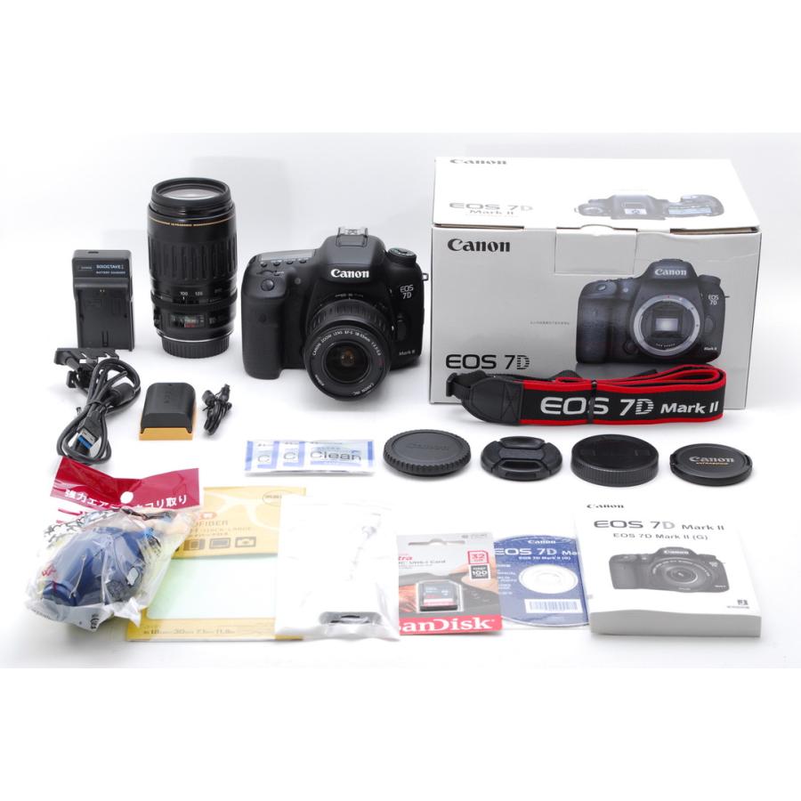 EOS 7D Canon キヤノン Mark II ダブルズームキット 新品SD32GB付き