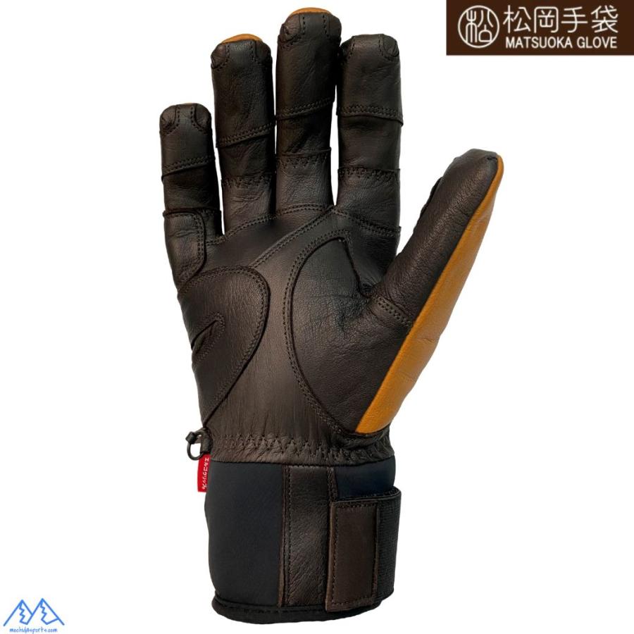 松岡手袋 マツオカ スキーグローブ エルゴグリップ コルク ブラウン 5