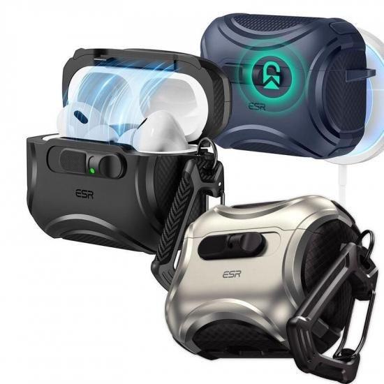国内正規品 ESR AirPods Pro 3ケース Cyber MagSafe対応フリックロック