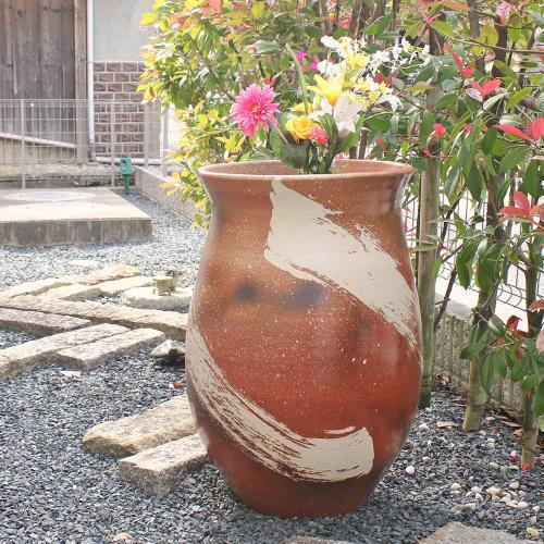 ポイント15倍]信楽焼 大きな 花瓶 金彩 25号 おしゃれ 大壺 つぼ ツボ
