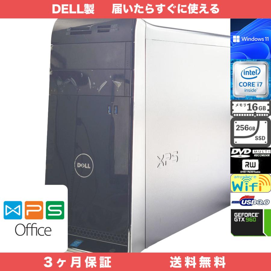 XPS DELL XPS8700 Windows11 Home 64bit メモリ16GB SSD256GB GTX960
