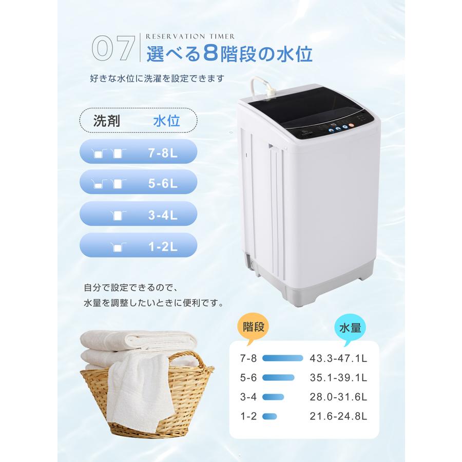 SENTERN 【全品8%OFF】全自動洗濯機 7kg 縦型 送料無料 操作簡単 節電