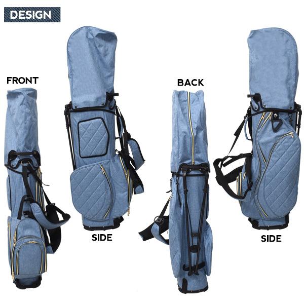 ゴルフ キャディバッグ デニムデザイン メンズ レディース キャディー