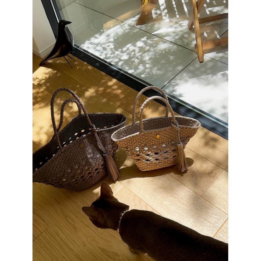 NOTRE FAVORI（ノートルファボリ） レザー メッシュバッグ かごバッグ