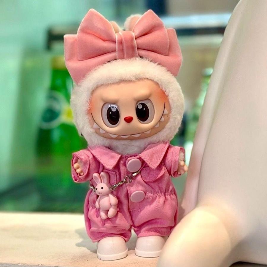 ラブブ服 LABUBU ぬい服 ラブブ着せ替え服 ピンクのお洋服セット 靴