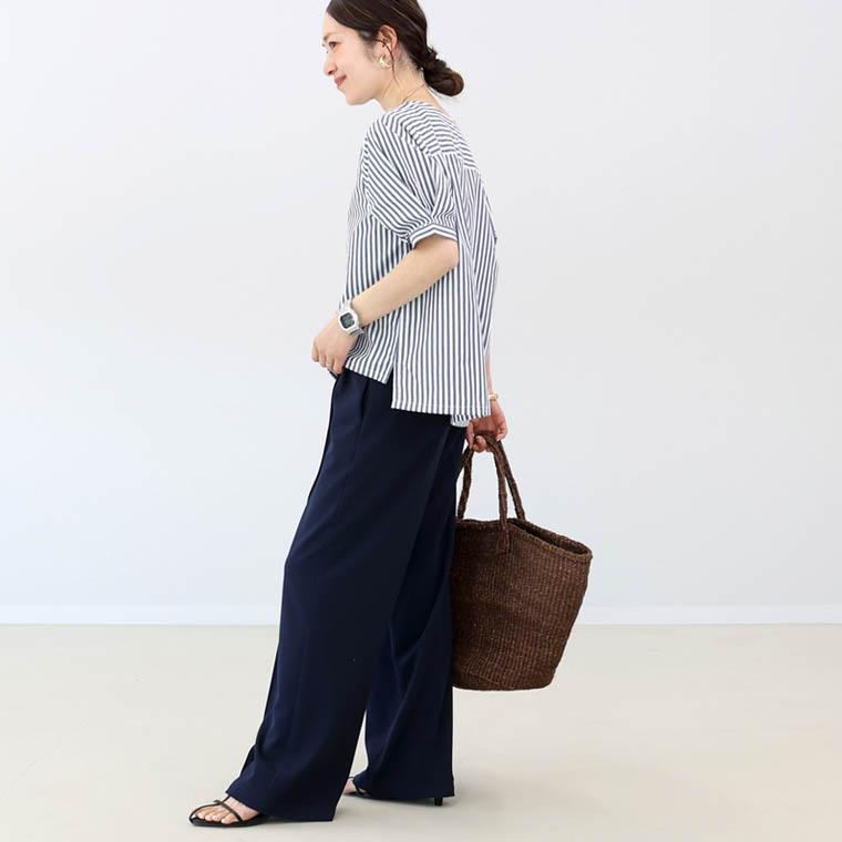 Aletta vita 爆買 ブラウス シャツ ボートネック パフスリーブ