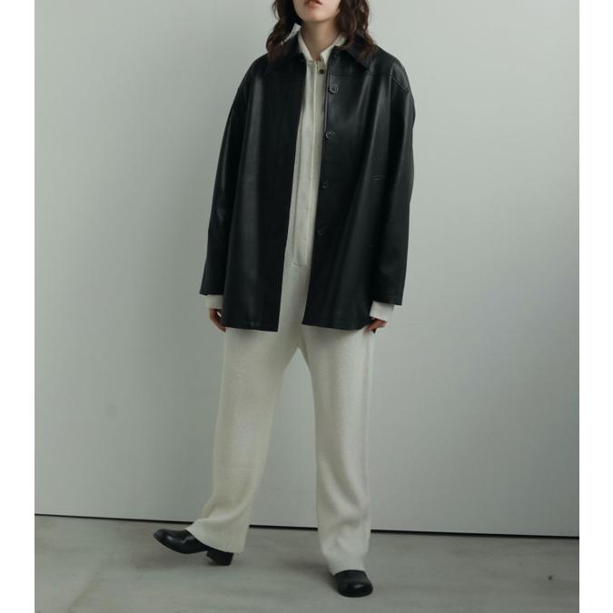 anuke（アンヌーク） エコレザーオーバージャケット Ecoleather Over
